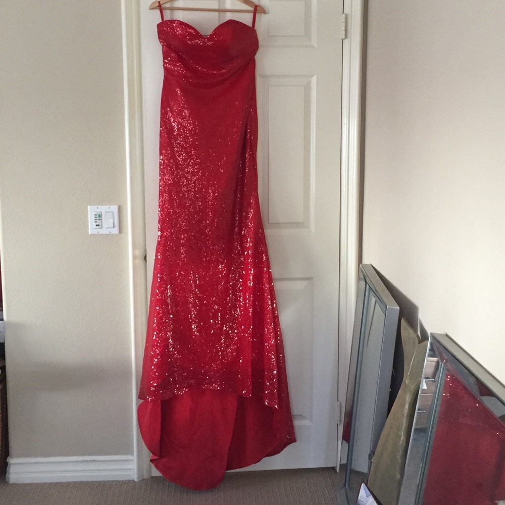 Red Sequin Gown